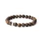 Preview: Armband mit 8 mm mattem Bronzitstein - Alpha Mat Brown